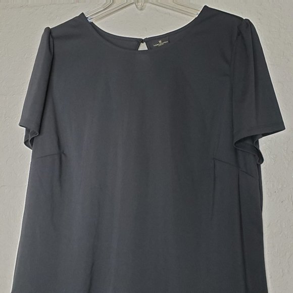 NWT Worthington Black Flounce Sleeve Top Size 0X - Picture 9 of 16